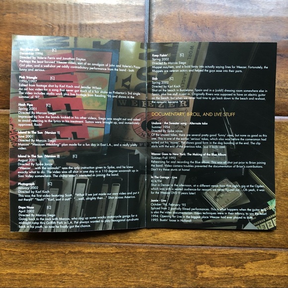 WEEZER MUSIC VIDEO DVD - Picture 8 of 13